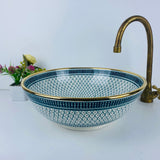 MyTindy RES - Standard Gold - Moroccan Ceramic Sink, view 4