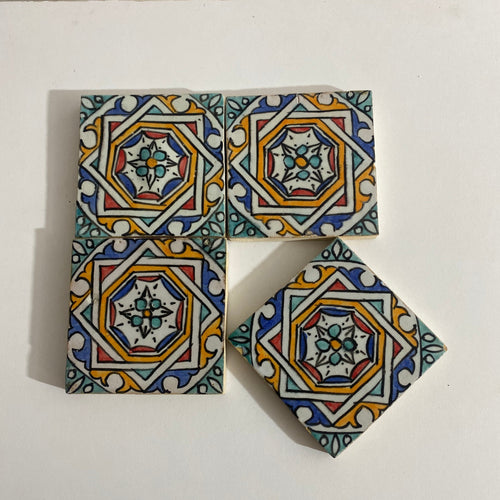 MyTindy Bathroom Ceramic tiles Hand painted tiles 4"x4" 100% for Remodeling and Projects works wall and ground