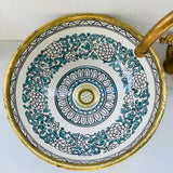 MyTindy VOA - Brass - Moroccan Ceramic Sink, view 3