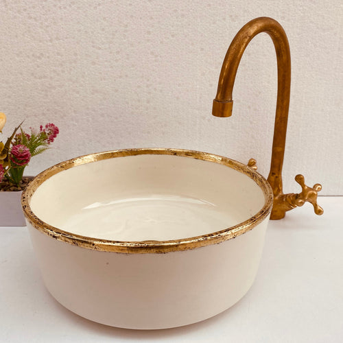 MyTindy VAL - Brass - Moroccan Ceramic Sink