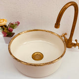 MyTindy VAL - Brass - Moroccan Ceramic Sink, view 2