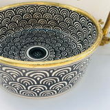 MyTindy VIO - Brass - Moroccan Ceramic Sink, view 3