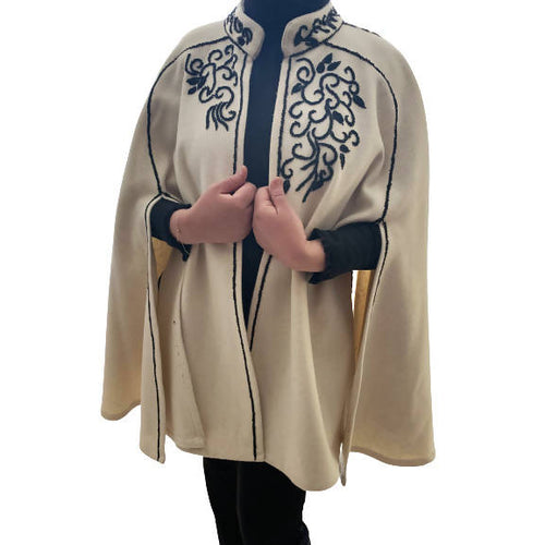 MyTindy Black and White Beaded Cape I