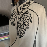MyTindy Black and White Beaded Cape I, view 4