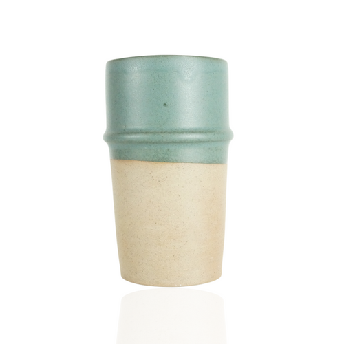 MyTindy Beige and Green Hand blown Moroccan Cups