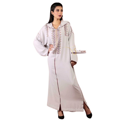 MyTindy Beige Beaded Djellaba