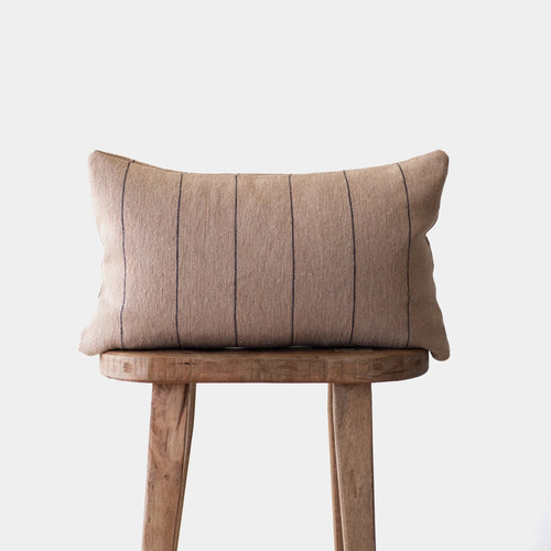 MyTindy Beige Cushion Cover With Brown Lines