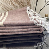 MyTindy Beige Moroccan Towel, view 4