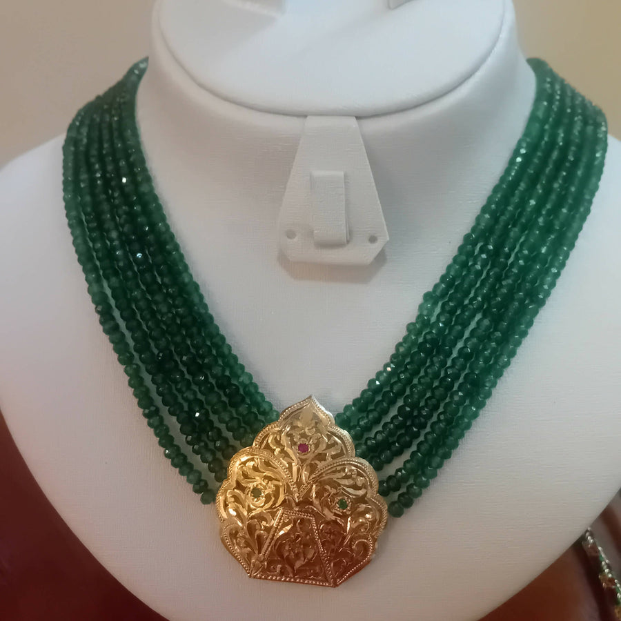 MyTindy Beldi necklace green 6 strands