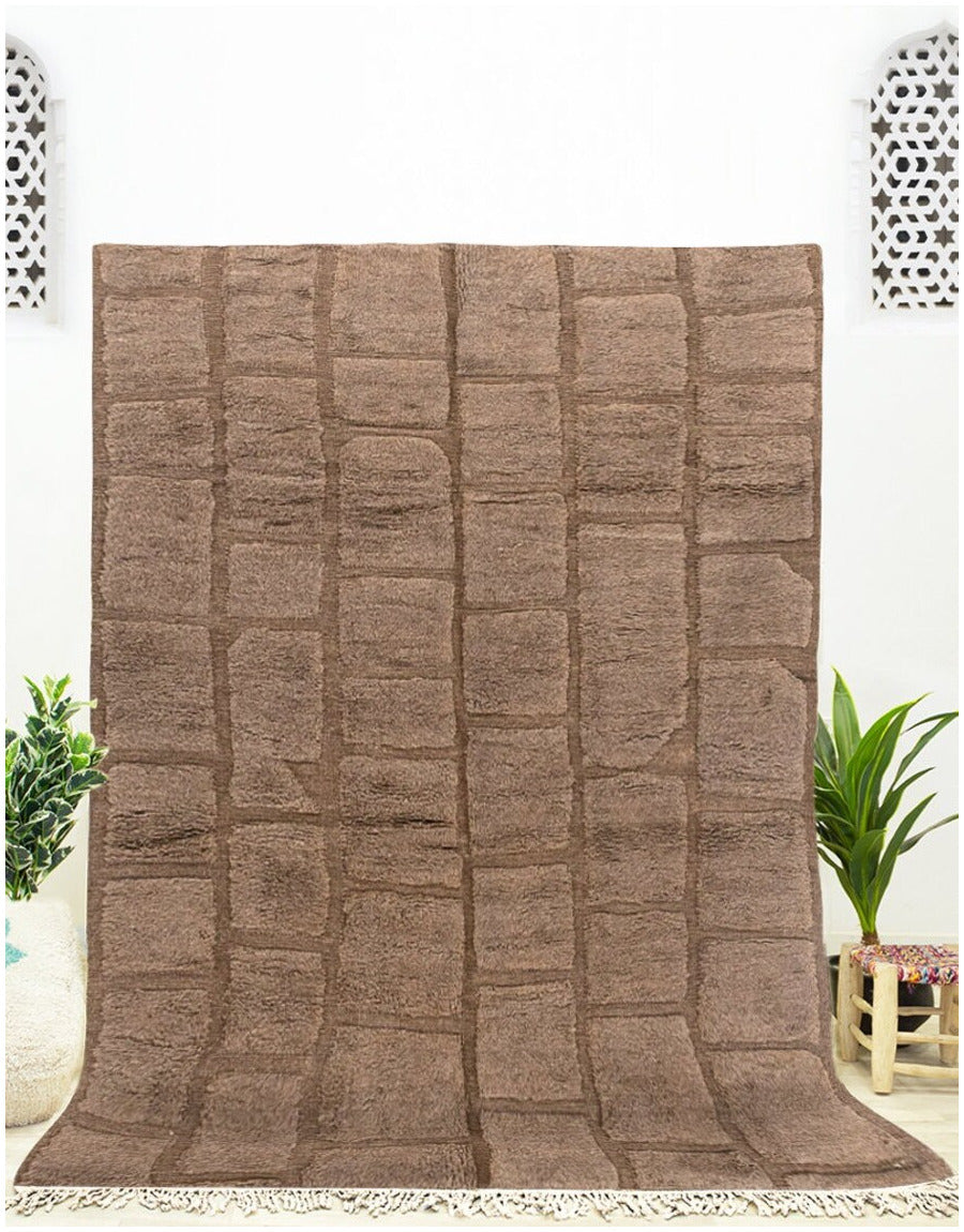 MyTindy Beni Mrirt Moroccan Brown Rug "TOUBKAL"