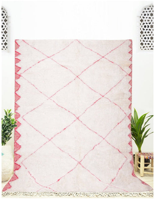 MyTindy Beni Mrirt Moroccan White Pink Rug
