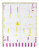 MyTindy Beni Mrirt Moroccan Wool Pink Yellow Cream Rug, view 2