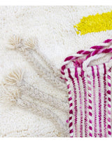 MyTindy Beni Mrirt Moroccan Wool Pink Yellow Cream Rug, view 5
