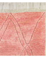 MyTindy Beni Mrirt Moroccan Wool Yellow & Pink Rug, view 3