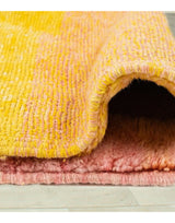 MyTindy Beni Mrirt Moroccan Wool Yellow & Pink Rug, view 4