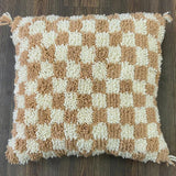 MyTindy Berber Pillow Beige Checkered, view 2