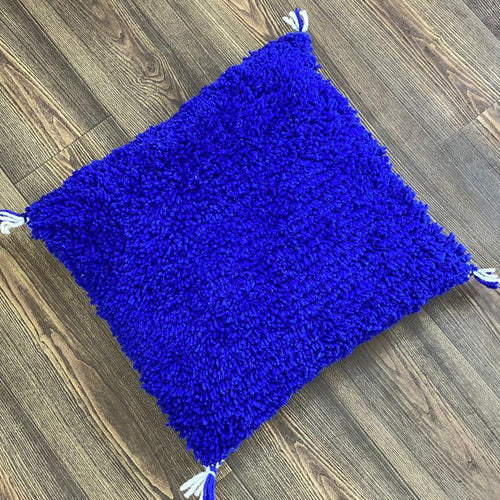 MyTindy Berber Blue Wool Pillow & Cushion