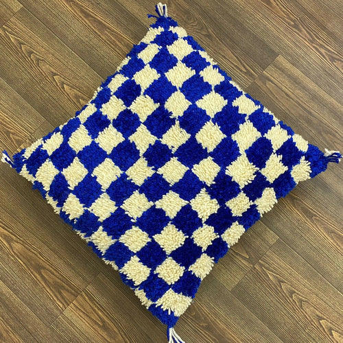 MyTindy Berber Cushion Blue Checkered