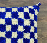 MyTindy Berber Cushion Blue Checkered, view 4