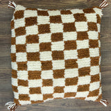 MyTindy Berber Cushion Gold Checkered, view 2