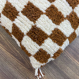 MyTindy Berber Cushion Gold Checkered, view 5