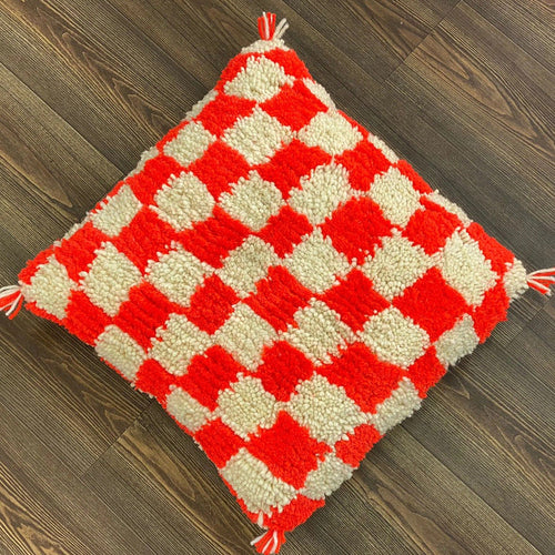 MyTindy Berber Pillow Red Checkered