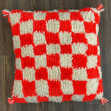MyTindy Berber Pillow Red Checkered, view 2