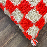 MyTindy Berber Pillow Red Checkered, view 4