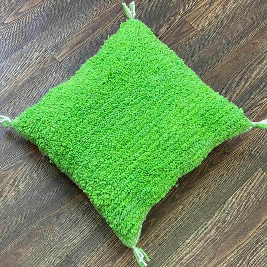 MyTindy Berber Light Green Wool Pillow & Cushion