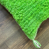 MyTindy Berber Light Green Wool Pillow & Cushion, view 4