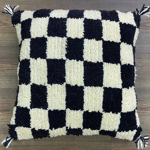 MyTindy Berber Pillow Black Checkered