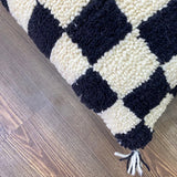 MyTindy Berber Pillow Black Checkered, view 4