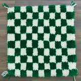 MyTindy Berber Pillow Green Checkered, view 3
