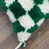 MyTindy Berber Pillow Green Checkered, view 4