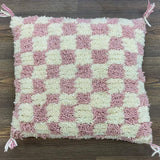 MyTindy Berber Pillow Pink Checkered, view 2