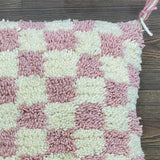 MyTindy Berber Pillow Pink Checkered, view 3