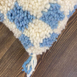 MyTindy Berber Pillow Sky Blue Checkered, view 5