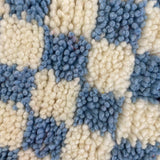MyTindy Berber Pillow Sky Blue Checkered, view 6