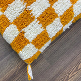 MyTindy Berber Pillow Yellow Checkered, view 3