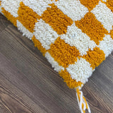 MyTindy Berber Pillow Yellow Checkered, view 4