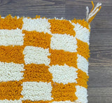 MyTindy Berber Pillow Yellow Checkered, view 6