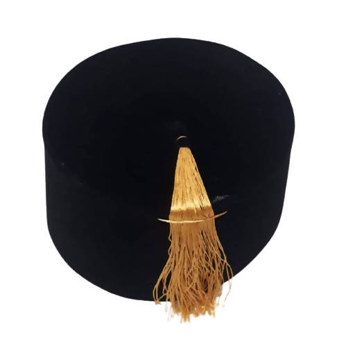 MyTindy Black and Gold Moroccan Hat "Tarbouche"