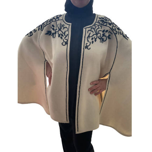 MyTindy Black and White Beaded Cape II