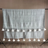 MyTindy Black and White Moroccan Blanket, view 2