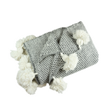 MyTindy Black and White Moroccan Blanket, view 3