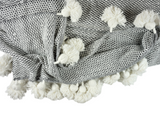 MyTindy Black and White Moroccan Blanket, view 4