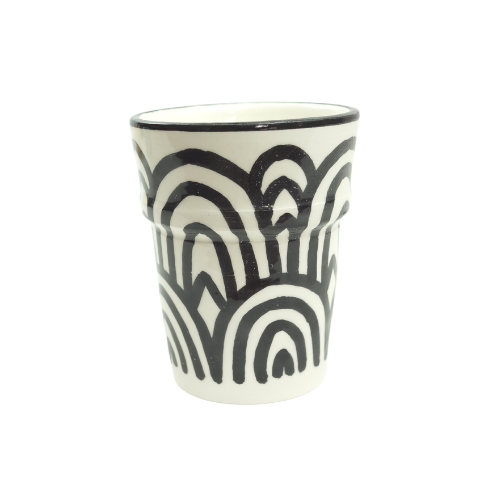 MyTindy Black and white Moroccan Coffee Cups