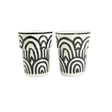 MyTindy Black and white Moroccan Coffee Cups, view 2