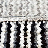 MyTindy Black and White Moroccan Rug, view 3