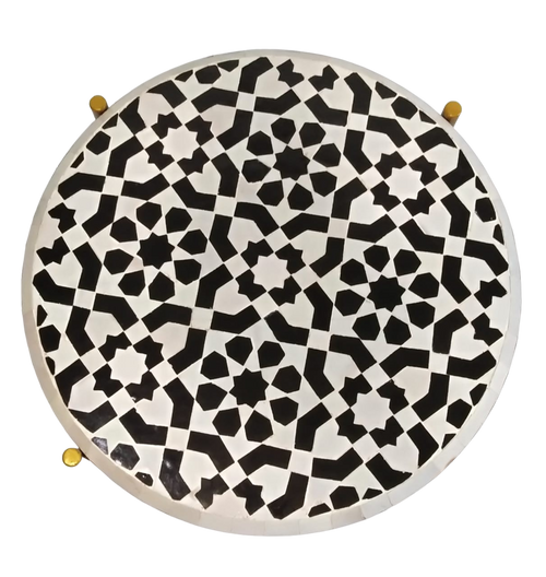 MyTindy Black and White Zellige Table